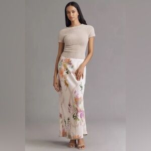 NWT! Anthropologie The Tilda Maxi Slip Skirt in Pearl - Size Small 🐬